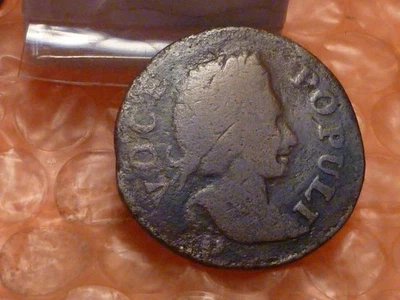 Medio centavo P 1760 Hibernia-Voce Populi debajo del busto raro #1D Foto 1 de 4