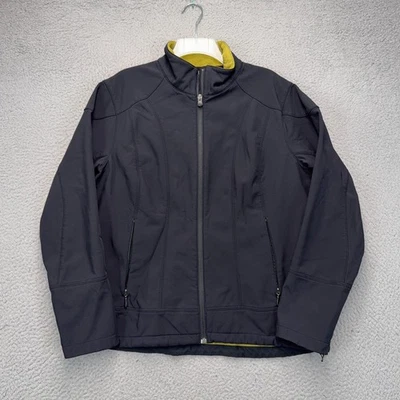 Chaqueta REI para mujer XL negra forrada de vellón softshell cremallera completa senderismo al aire libre Foto 1 de 4