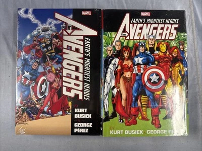 Marvel Comics AVENGERS by PEREZ & BUSIEK OMNIBUS #1 & 2 HC Global Shipping $250 - Image 1 of 4
