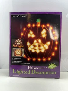 Light Up Halloween Pumpkin W/ Box Vintage 2000 Impact Plastics #85503 TESTED - Picture 1 of 19