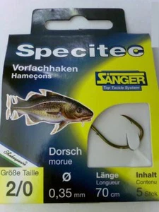 5 Sänger Dorschhaken Vorfachhaken 70cm 0,35mm - Bild 1 von 1