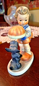 Vintage Hummel Figurine #9 "Begging His Share" Boy with cake and dog - Picture 1 of 14