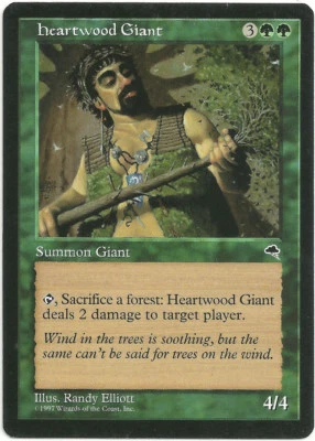Magic the Gathering x4 Heartwood Giant Tempest Green Rare Creature NM - Image 1 of 2