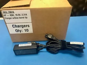 LOT of 10 OEM HP Laptop AC Adapter 741727-001 45W 19.5v 2.31A Blue Barrel Tip - Picture 1 of 3