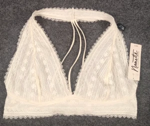 Reggiseno Nanette Donna Sexy Grande Bianco Stringa Indietro Vedi Misure L Nuovo Con Etichette - Foto 1 di 10