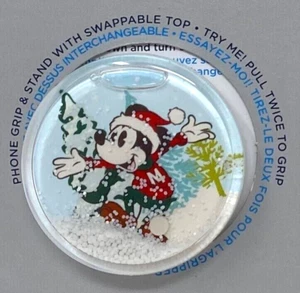 NEW Disney Parks Mickey Mouse Christmas Snow Globe PopGrip PopSockets - Picture 1 of 9