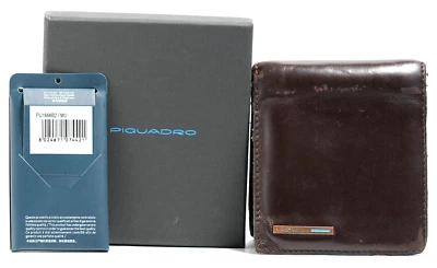 Portafoglio Piquadro uomo  Blu square  PU1666B2/MO   in pelle Marrone - Immagine 1 di 4