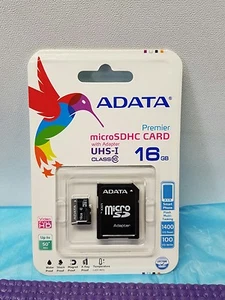 ADATA 16GB,64GB Class 10 MicroSDHC Card with Adapter UHS-I - Picture 1 of 4