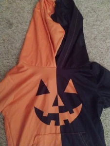 kid Halloween pumpkin hoodie size large - Picture 1 of 2