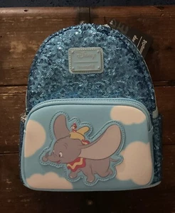 Loungefly Dumbo Pailletten Mini Rucksack Neu mit Etikett - Bild 1 von 4