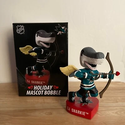 NHL San Jose Sharks Sharkie Mascot Bobblehead - Valentine's Day *LIMITED TO 500* - Image 1 of 4