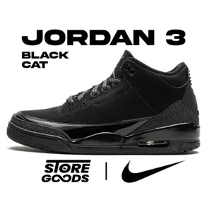 Nike Air Jordan 3 Black Cat (2025) 40 41 42 42.5 44 45.5 46 CT8532-001 Schwarz - Bild 1 von 4