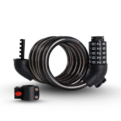 MARKENLOS Heavy Duty Fahrrad Schloss Fahrradschloss Zahlenschloss Kabelschloss Schwarz