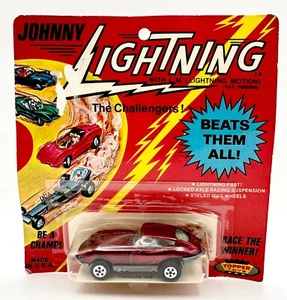 Vintage Johnny Lightning Topper 1969 BRIGHT RED Jaguar XKE Blister Pack BP NICE! - Picture 1 of 10