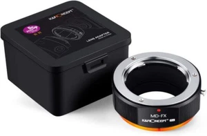 K&F Concept Manual Lens Adapter for Minolta MD MC Lens to Fujifilm Fuji X Camera - Picture 1 of 8
