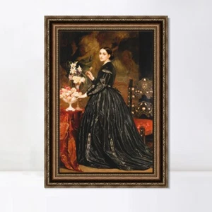 Framed Canvas Print Mrs James Guthrie by Frederick Leighton Wall Art Home Decor - Picture 1 of 16