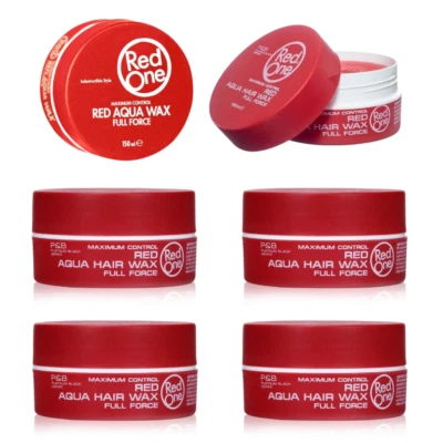6x RedOne Aqua Hair Wax Red 150ml – Profi-Stylingwachs mit starkem Halt & Glanz - Bild 1 von 4