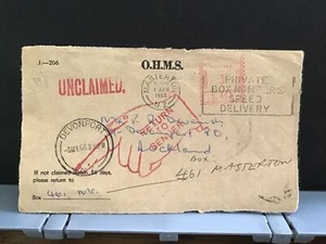 New Zealand 1968 pre paid unclaimed return to sender stamp cover front R31865 - Picture 1 of 2