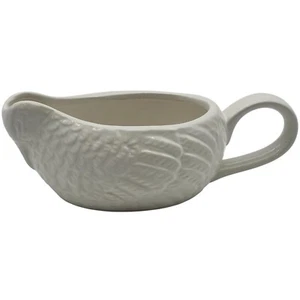 SET TO DINE Turkey Gravy Boat White - Picture 1 of 7