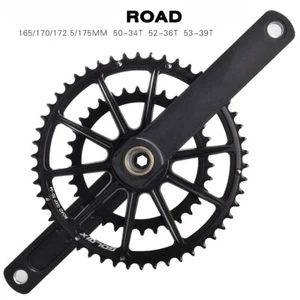 165/170/172.5/175mm 50-34T/52-36T Road Bike Crankset with Double Chainrings BB - Picture 1 of 29