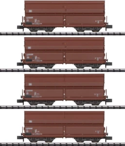 Minitrix 18271 set 4 vagoni autoscarica valle 963 vagone con coperchio pieghevole ferrovie dello Stato nuovo 1:160 - Foto 1 di 2