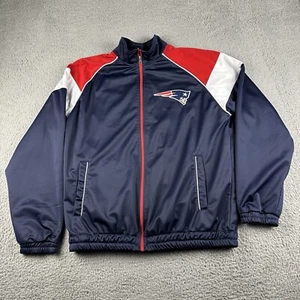 New England Patriots Jacket Mens Large Blue NFL Team Apparel Zip Up - Picture 1 of 7