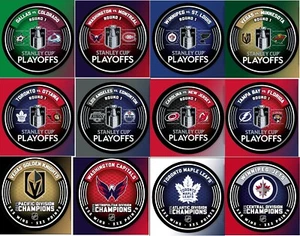 2025 NHL STANLEY CUP PLAYOFFS RONDA 1 DISCOS Y DIVISION CHAMPIONS EQUIPOS DE DUELO - Imagen 1 de 14