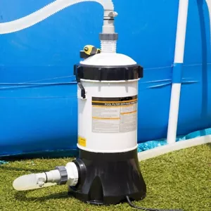 Hydrotools US Pool Filter Cartridge System for Above Ground Pool w/Built-in Pump - Picture 1 of 4