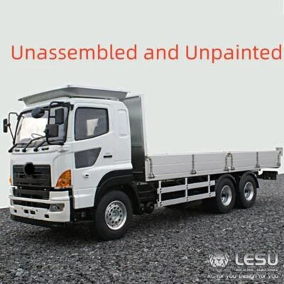 LESU 1:14 RC 6*4 Flatbed Truck W/Metal Chassis Motor Unpainted Lorry DIY Model - Image 1 of 4