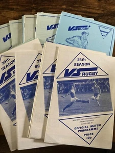 VS Rugby Home Programas Años 70 Años 80 Sin Liga y Copa West Midland League - Imagen 1 de 51
