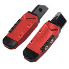 2x Red Rear Passenger Foot Pegs Pedal Pads For Honda CBR600RR F5 CBR600 F4/F4I