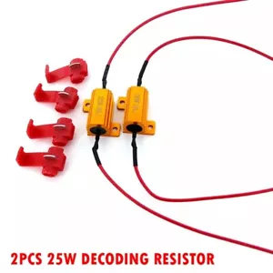 4X 25W 8 ohm Load Resistors LED Flash Turn Signals Light Indicator Controllers - Picture 1 of 6