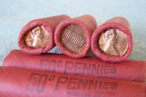 1970-D **Original Bank Wrapped ** Uncirculated Lincoln Cent Roll - OBW Penny (H) Cover