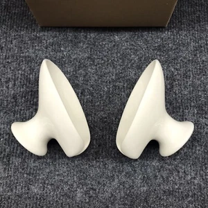 Soap Dish 2Pack, Ceramic Soap Holder Self Draining Cream White Leaf-Shape Soap D - Picture 1 of 11