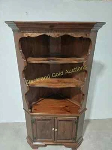 ETHAN ALLEN Pine Corner China Cabinet Curio - Picture 1 of 5