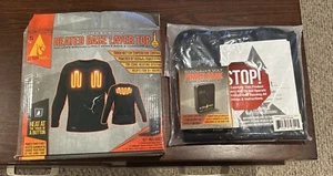 WOMENS ActionHeat 5V Heated Base Layer Long Sleeve BASETop Black RECHARGEABLE - Picture 1 of 3