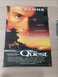 The Quest 1996 Original One Sheet Movie Poster Van Damme Vintage - Picture 1 of 1