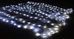 Erwachsene bunte wiederaufladbare Fee LED Bauchtanz 2 STCK. SEIDEN FANS SCHLEIER USA - Bild 1 von 2