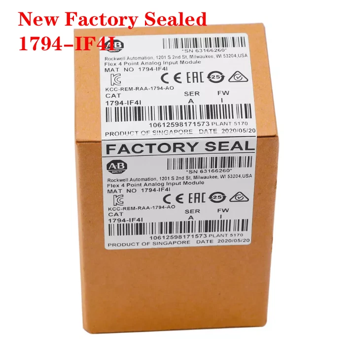AB 1794-IF4I New Factory Sealed 1794IF4I SER A Flex 4 Point Analog Input Module - Image 1 of 1