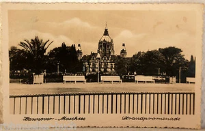 Postkarte 1937 - HANNOVER - Maschsee Strandpromenade - Bild 1 von 2