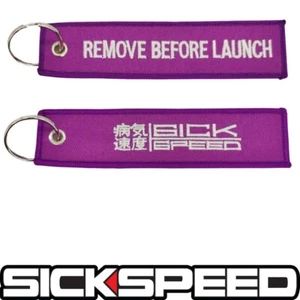 SICKSPEED PURPLE LAUNCH KEYCHAIN KEY RING TAG KEY CHAIN LANYARD TOW STRAP  P3 - Picture 1 of 1