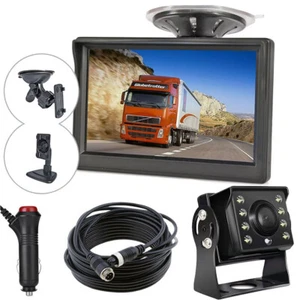 4Pin 5" Car Monitor Rear View Parking Backup Camera Kit for Truck RVs Caravan - Picture 1 of 24