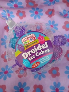 DREIDAL 20 REUSABLE ICE CUBES FREEZE AGAIN NO WATER NUN HEY GIMAL SHIN Chanukah - Picture 1 of 3