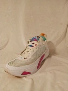 jordan luka 1 white / fire pink - dynamic turquoise. Slightly Used 10.5 Mens - Picture 1 of 6