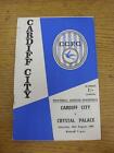 10/08/1968 Cardiff City V Crystal Palace  (Fold, Light Rusty Staple & Marked On