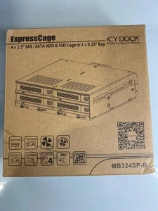 ICY DOCK Removable Storage MB324SP-B 4Bay 2.5inch SAS/SATA HDD/SSD H ot Swap - Picture 1 of 4