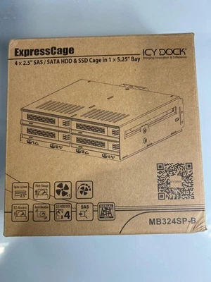 ICY DOCK Removable Storage MB324SP-B 4Bay 2.5inch SAS/SATA HDD/SSD H ot Swap - Image 1 of 4