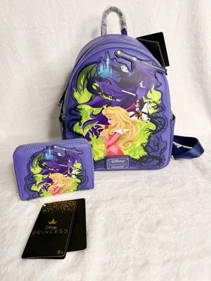 RARA Mochila Y Cartera Loungefly Disney’s La Bella Durmiente Nueva Con Etiquetas Foto 1 de 4