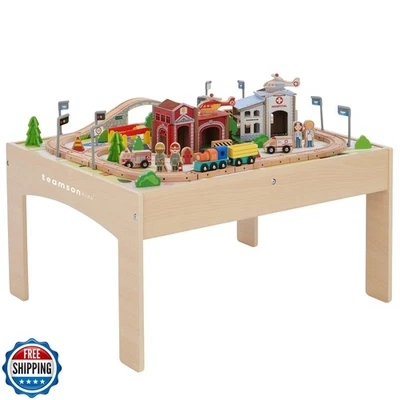 Conjunto de mesa de trem infantil Teamson com 85 peças, laboratório de brincadeiras pré-escolares A - Imagem 1 de 4