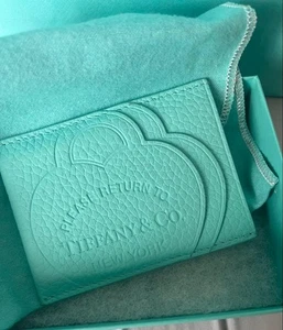 Tiffany & Co. Return to Tiffany Kartenetui Kartenetui Leder blau NEU - Bild 1 von 3